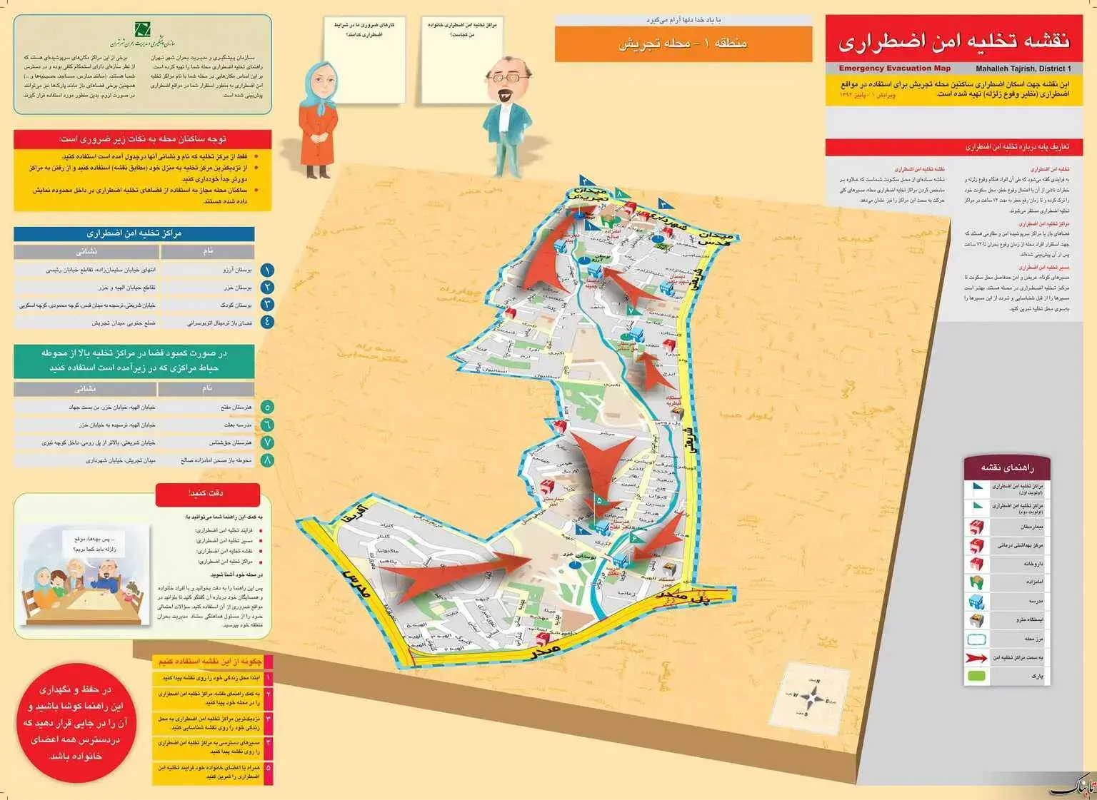 پناهگاه های ایمن در تجریش تهران